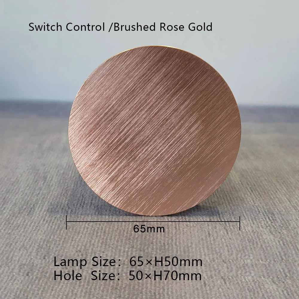 SANDIY Led Step Light Recessed Wall Lamp Round Stair Lighting Waterproof Indoor&Outdoor Luminaire for Bathroom Yard Balcony Deck