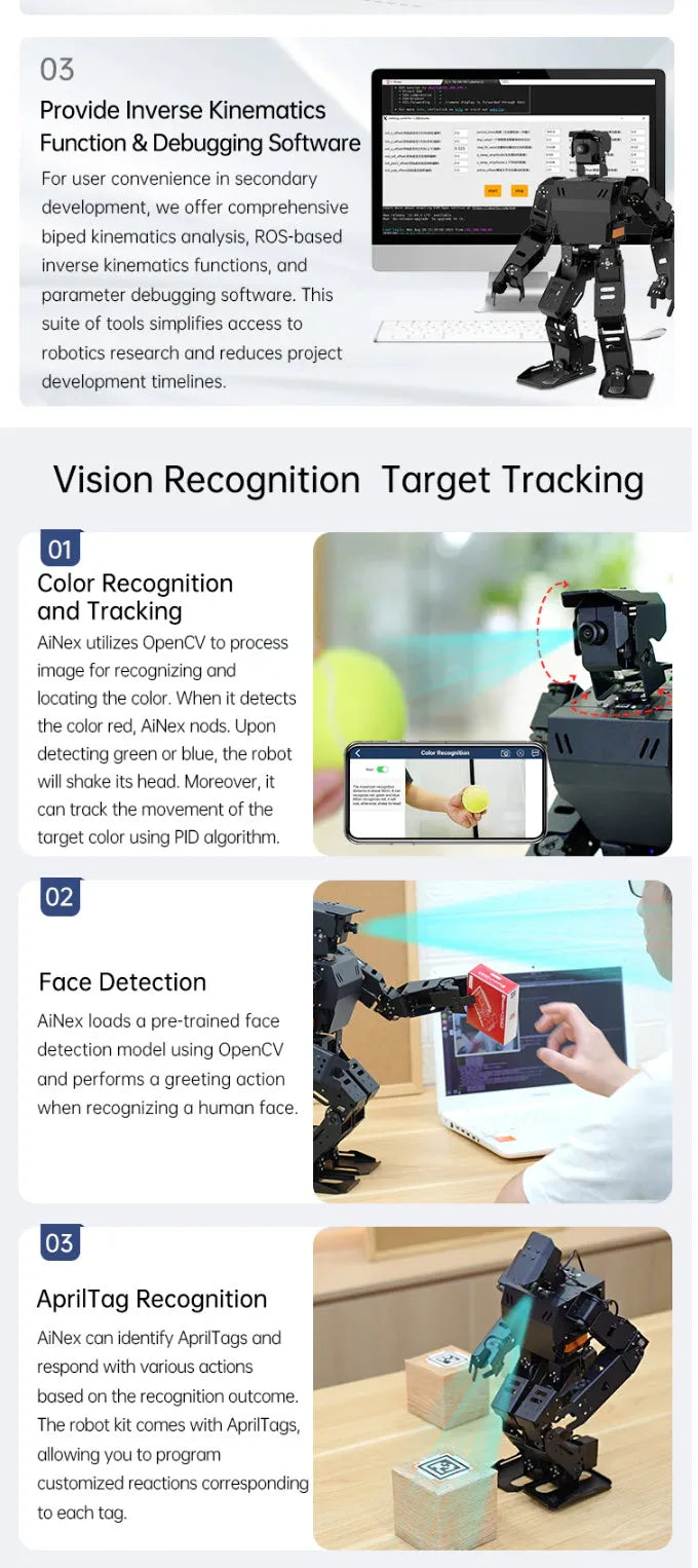 Professional ROS Humanoid Robot for Competition Teaching Kit Based on Raspberry Pi Athletic Robot Kit