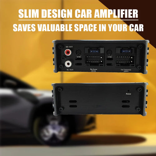 4-Channel Car Amplifier (60Wx4) 240W Max Power for Large Display Android Devices Audio Subwoofers and Speakers Car Stereo AMP
