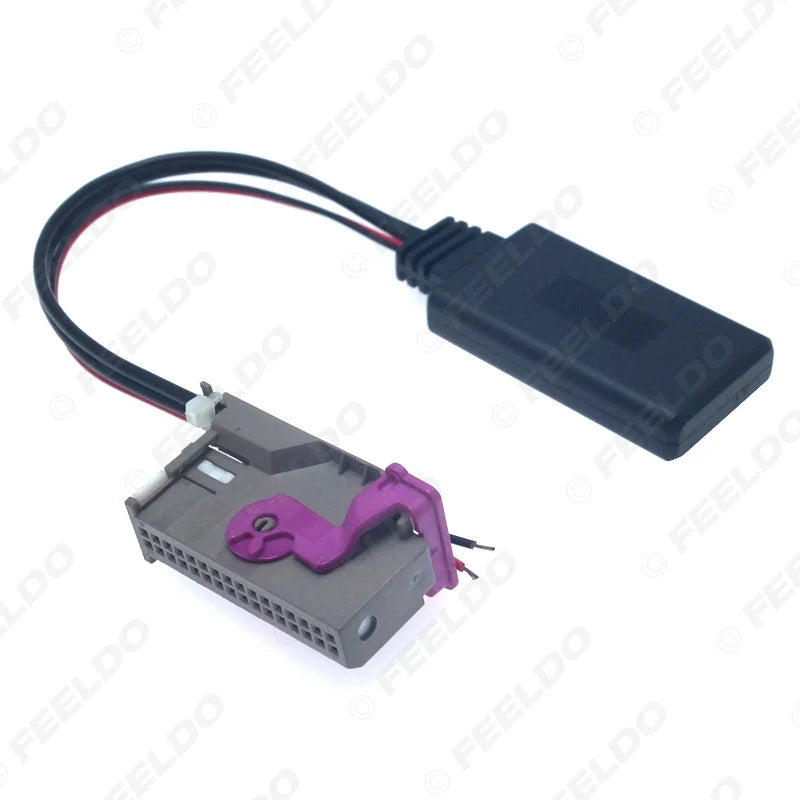 Module d'entrée Bluetooth pour autoradio DVD de navigation RNS-E 32 broches AUX adaptateur pour Audi A3/A4/A6/TT/R8/A8