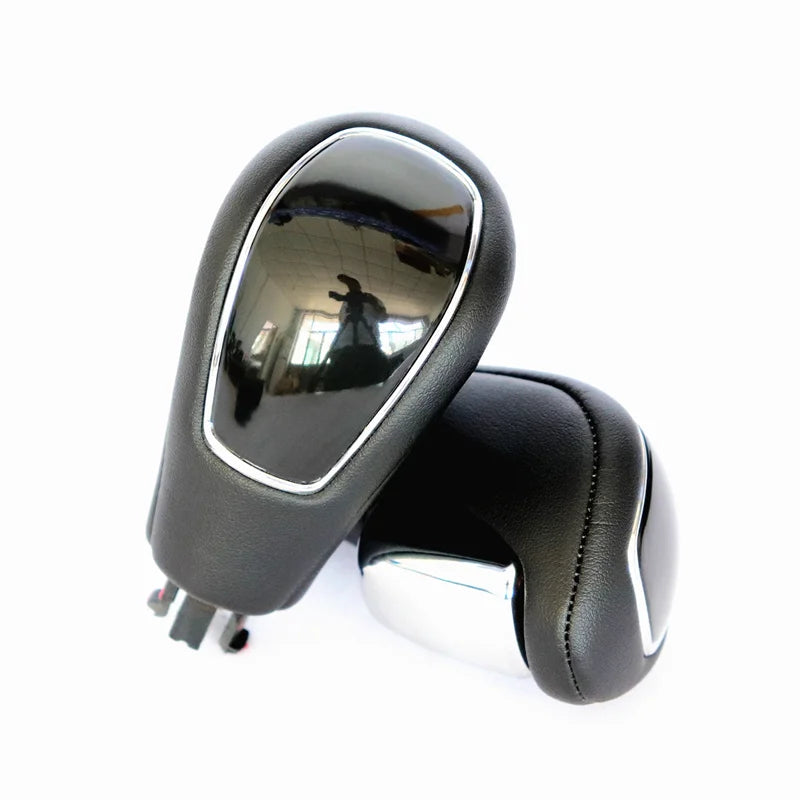 AT Leather Gear Shift Knob For Ford Mondeo MK4 S-MAX Kuga Galaxy MK1 Automatic Pen POMP Lever Handle Gearbox Gear Stick Ball Car