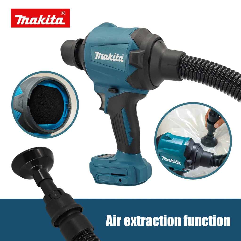 Makita DAS180 18V Cordless Air Blower Multifunction Dusting Machine with Nozzle Air Dust Removal Gun And Inflator Tool