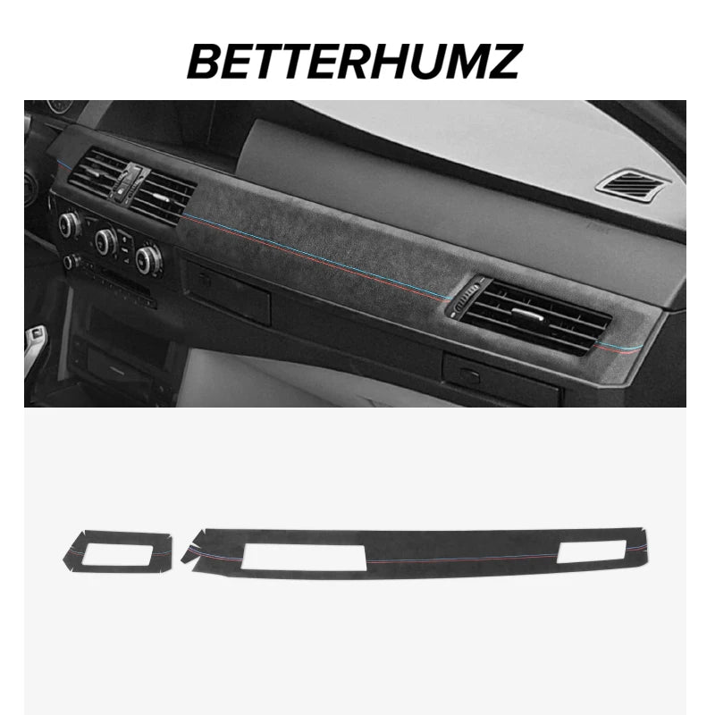 For BMW E60 Series 5 2004-2010 Made of Alcantara Dashboard Panel Instrument Trim Performance Sticker Car Interior Accessories