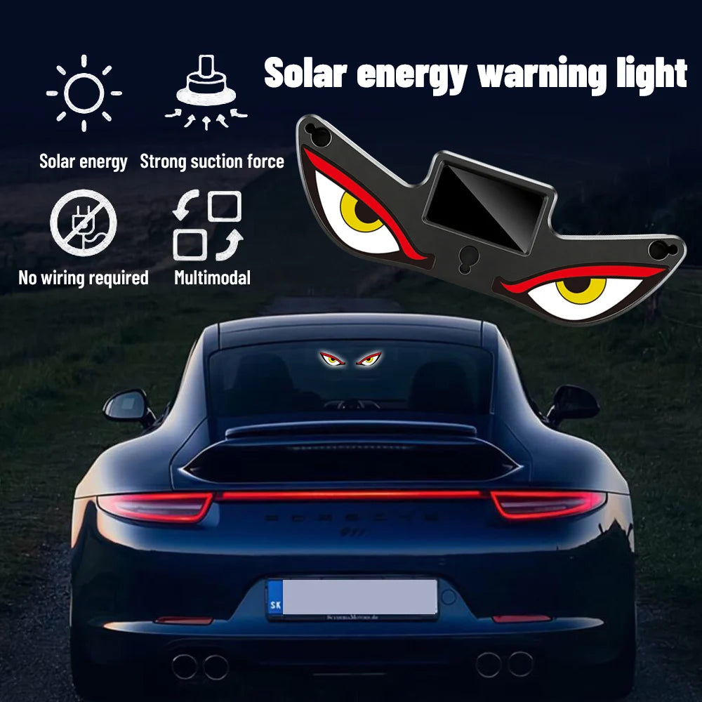 Monster Eye Antenna Flash Light Solar Car Decoration Demon Light Universal Roof Anti-Rear-End Demon Eye Modification