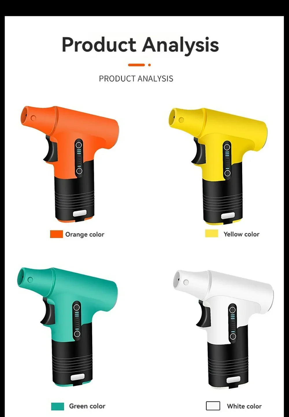 3000mAh 7.4V 130000RPM Brushless Jet Fan Super Strong Blower 3 Speed Blowing Suction Dual-Purpose Turbo Fan Powerful Air Blower