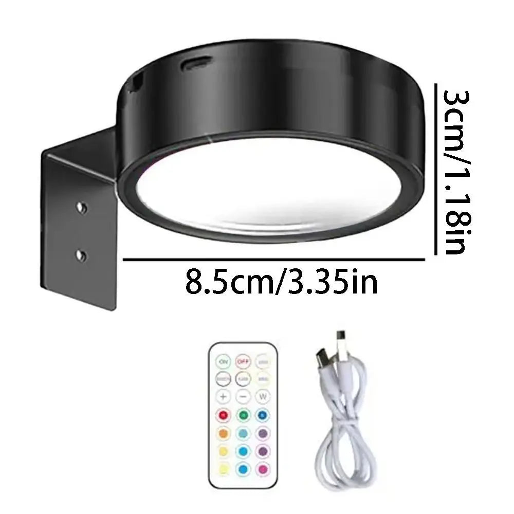 1/2/3Pcs Wall Mounted Magnetic LED Light Rechargeable Dimmable Wireless Picture Light with Control Remote Adjustable Timer
