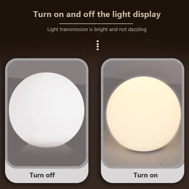 Plafonnier LED moderne Boule en verre blanc applique murale Minimaliste salle de bain Balcon Chambre Lumière d'entrée Luminaire Éclairage intérieur