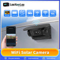 Leekooluu WiFi HD Car Camera Wireless Solar Panel 720P Infrared Night Vision Magnetic Camera IP67 Waterproof Front Rear View DVR