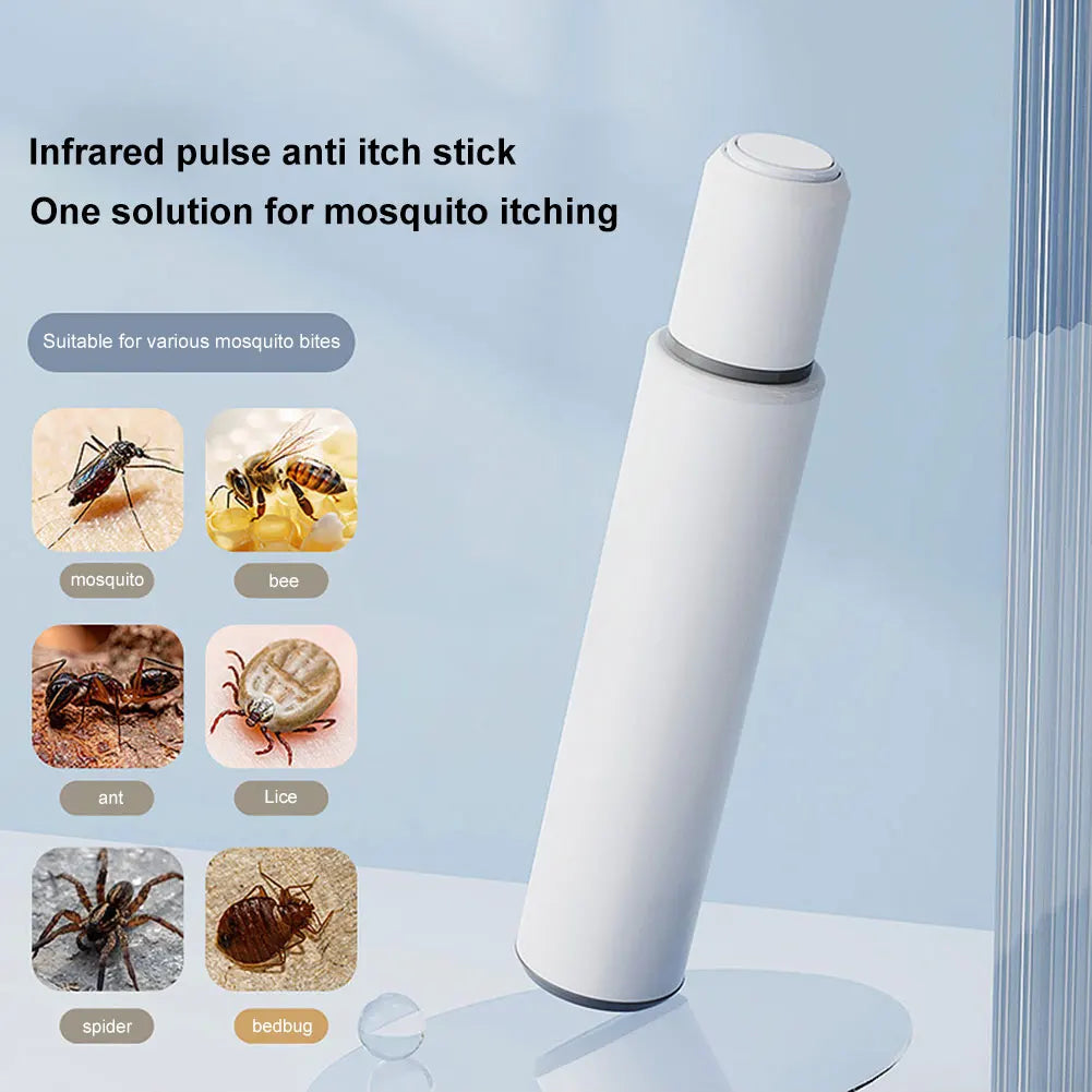 Portable Mosquito Insect Bite Relieve Itching Pen Natural Electric Insect Bite Healer Anti-Itch Pen for Camping Travel Outdoor