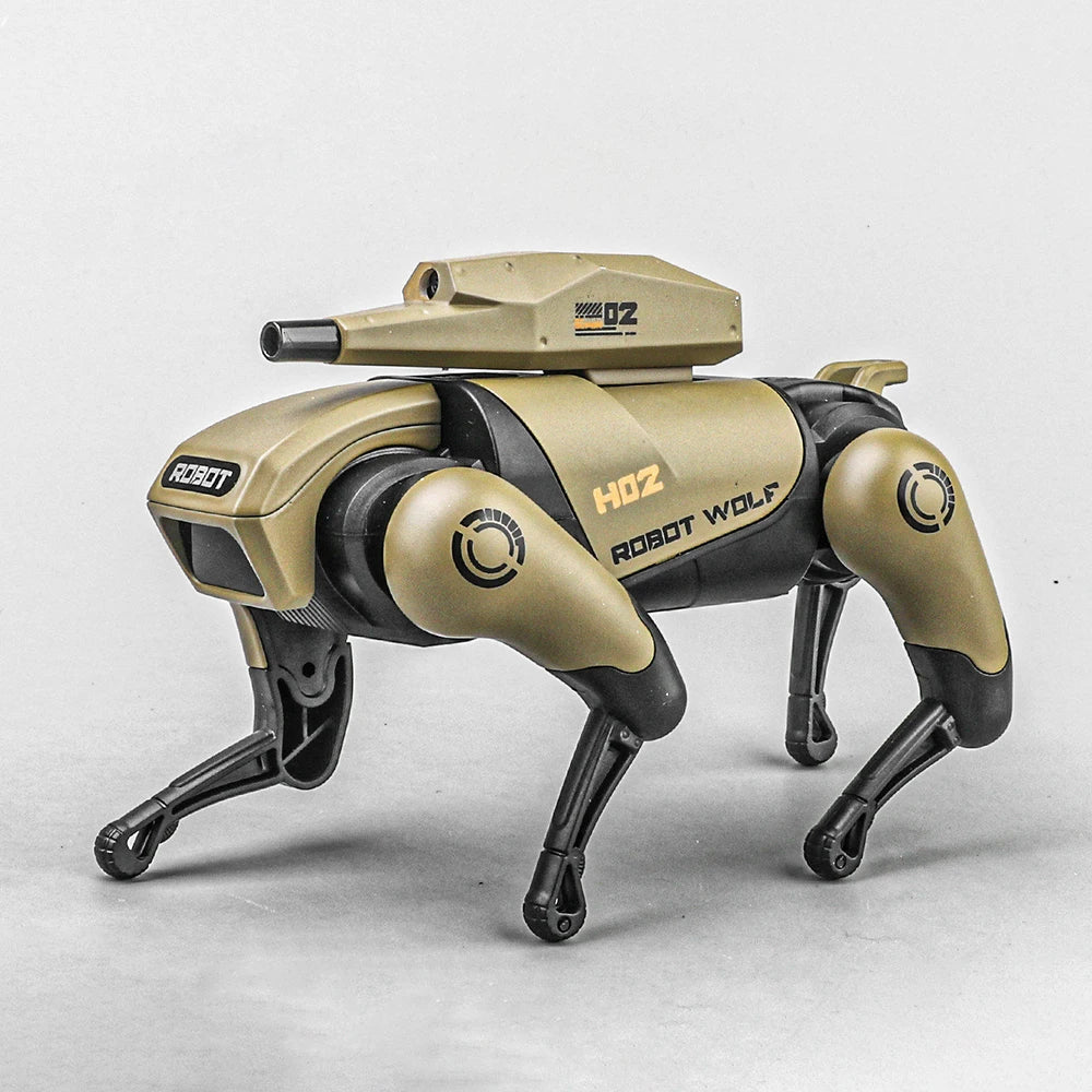 Alloy Mechanical Wolf Technology Machine Model Toy Intelligent Walking Sound Light Touch Sensing Robot Toys for Boys Presents