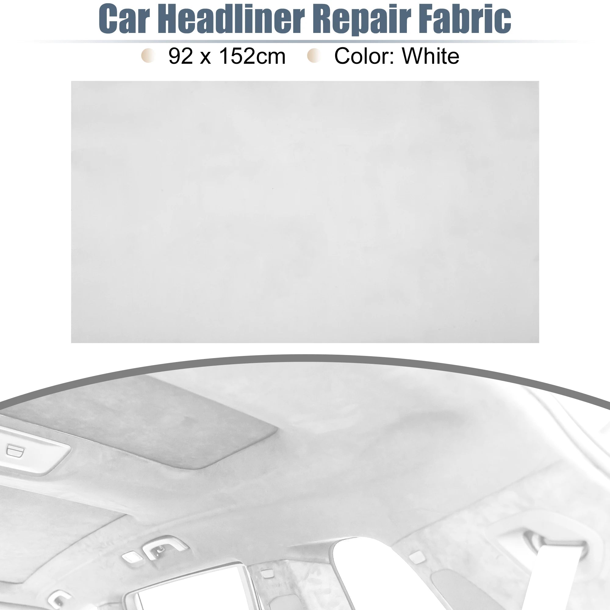 UXCELL Suede Headliner Fabric Foam Backed for Car Truck Interior Trim Protect Aging Broken Faded DIY Replacement 200x152cm
