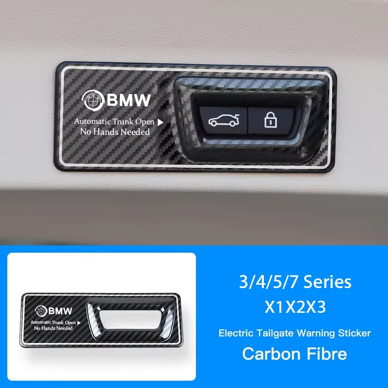 BMW Car Trunk Warning Sticker Electric Tailgate Lifting Cover For BMW M E46 E90 E60 F30 F10 E39 E36 F20 G30 G20 E87 E92 E91 E30