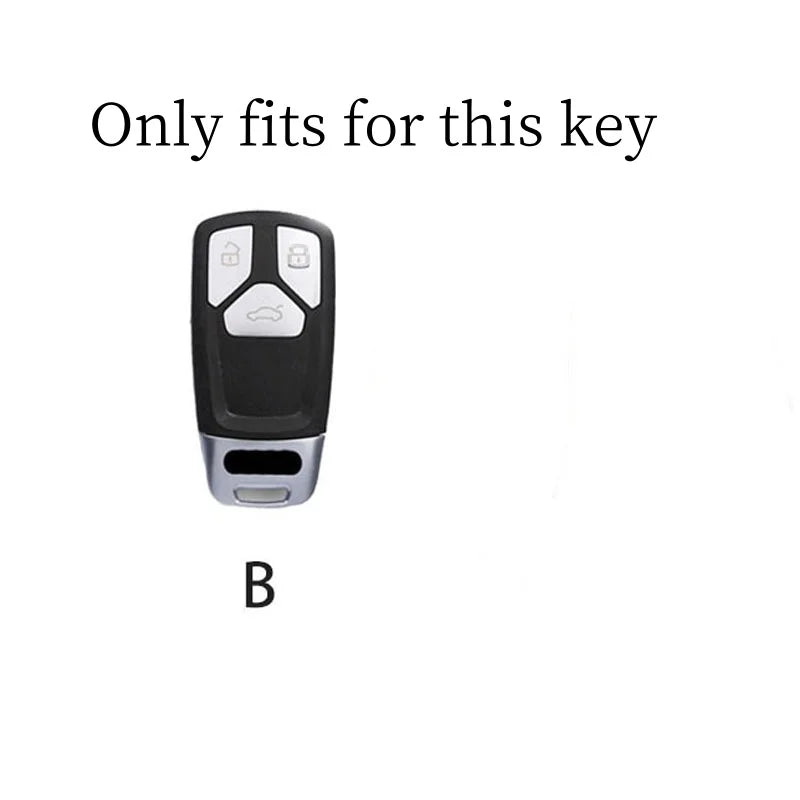 Zinc Alloy Style Car Key Case Cover Shell Remote Control Protector Accessory For Audi A4 B9 A5 A6 8S 8W Q5 Q7 4M S4 S5 S7 TT RS