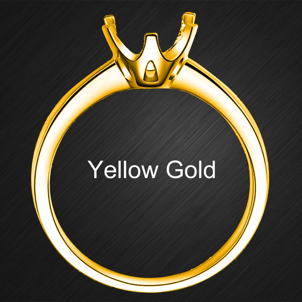 JOVOVASMILE Yellow Moissanite Ring 3 Carat 9x8mm Cushion 18k Yellow White Gold Fine Rings For Woman Romantic Gift