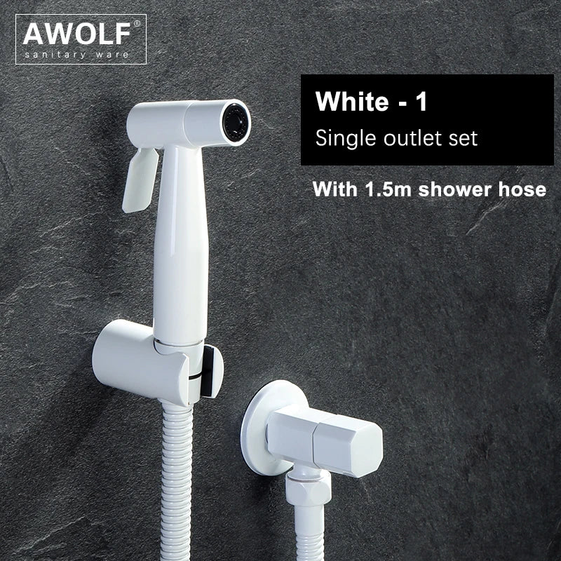 Handheld Toilet Bidet Sprayer Head Brushed Rose Gold Stainless Steel Bathroom Shattaf System Douche Kit AP2354