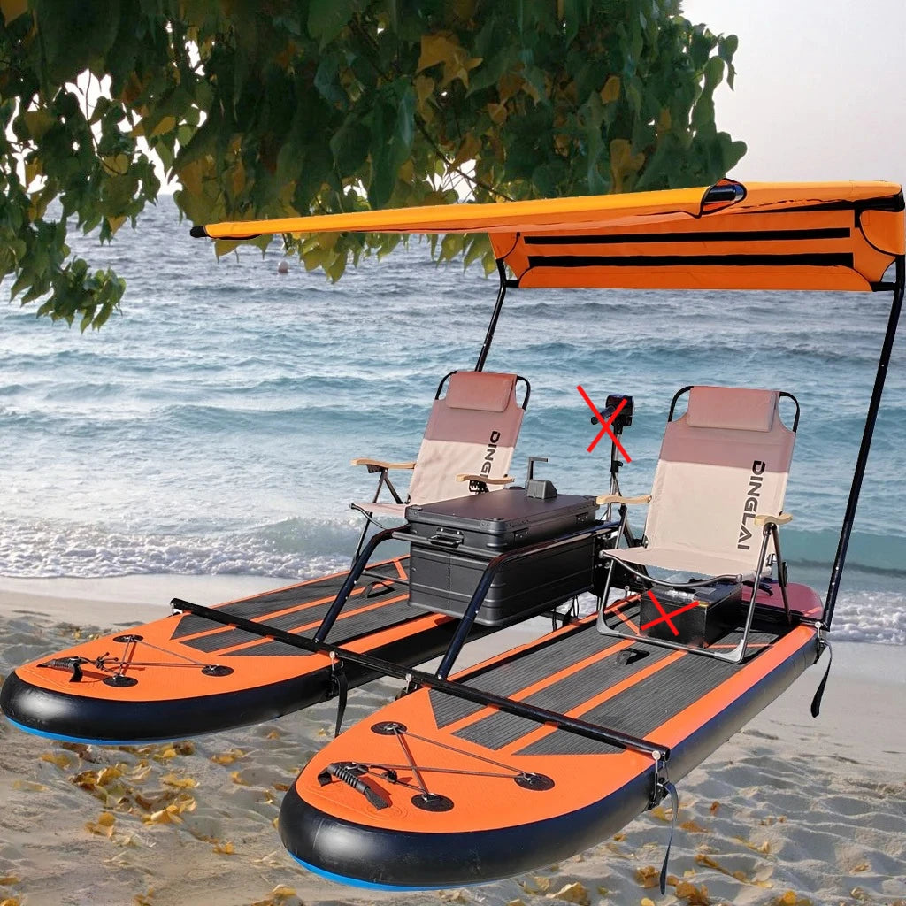 Catamaran Paddleboard Electric Powered Inflatable Double SUP Kayak Leisure Fishing Pontoon Portable Inflatable Water Bikes