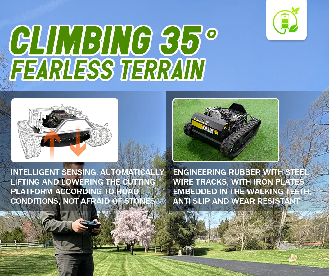 Customized Lawn Mower with Remote Control High Efficiency Low Power Consumption Suitable for Various Grass Types