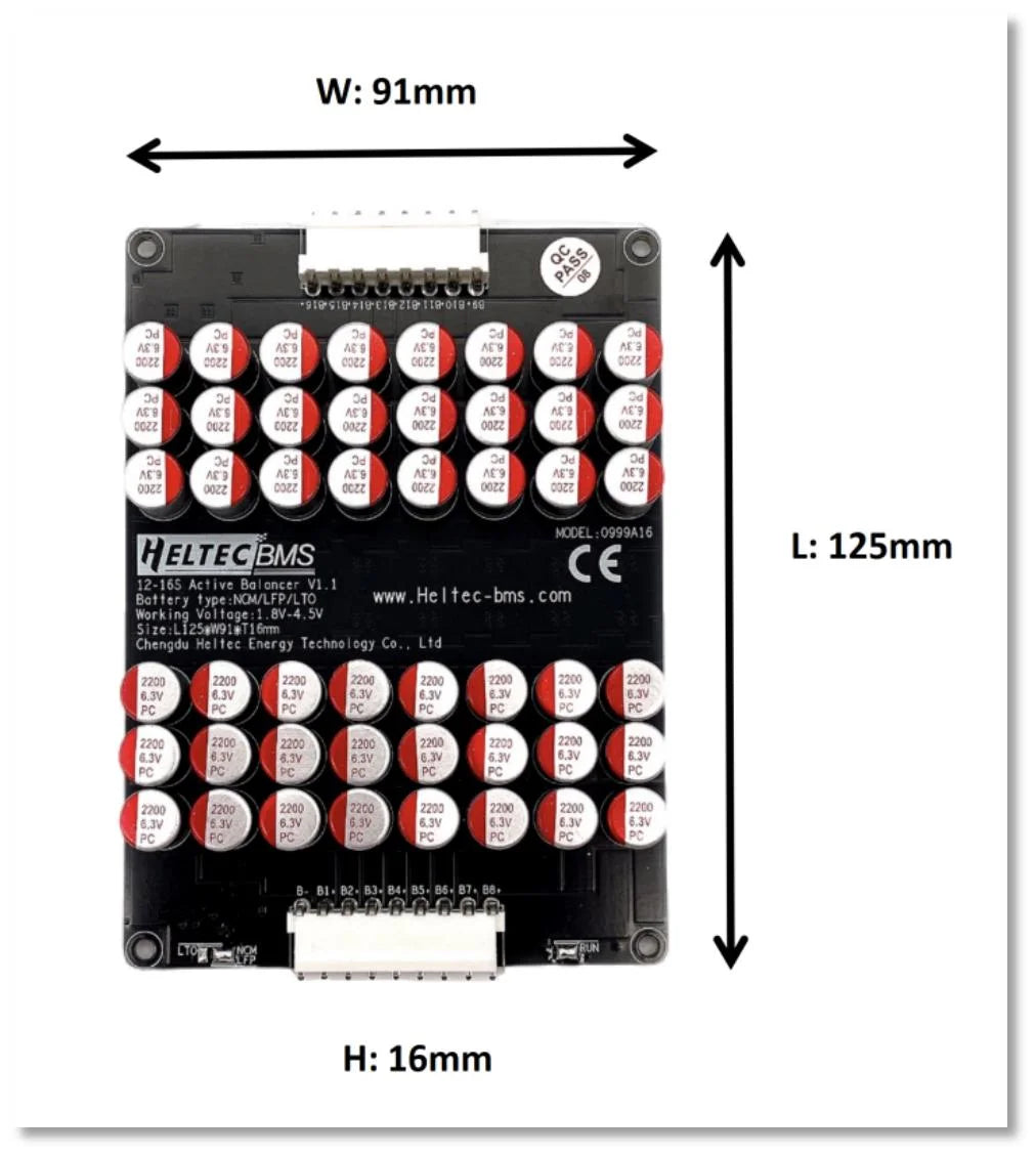 5A 5.5A  Active Equalizer Balancer Lifepo4 / Lipo/ LTO Battery Energy equalization Capacitor 3S 4S 5S 6S 7S 8S 14S 16S 20S 24S