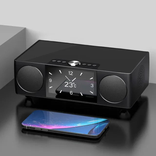Video Bluetooth speaker Home Theater K-Song Record Sound Music System with AUX USB TF Alarm Clock Fm Radio LED Display 8000 mAh