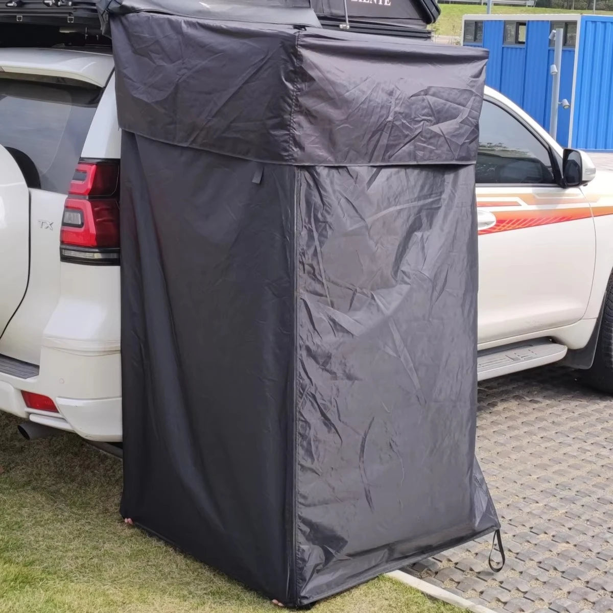 4x4x270cm Hard Shell Roof Top Tent, Waterproof Aluminum Rooftop Tent for Outdoor Camping