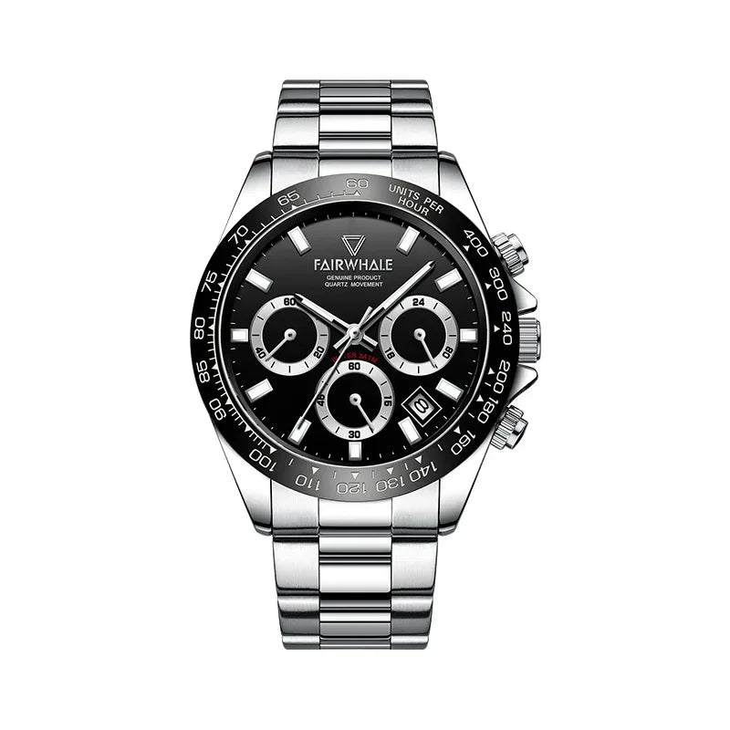 Fashion Men's Sport Quartz Watch | Luminous Chronograph 3-Eye Business Relogio Masculino | Waterproof Casual Wristwatch