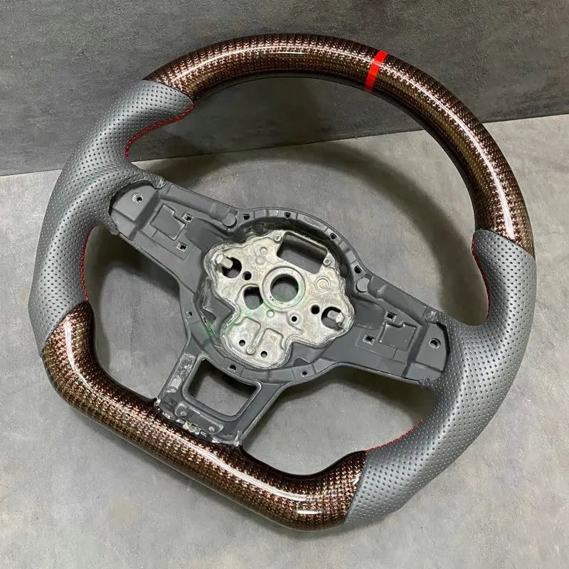 100% Real Carbon Fiber Steering Wheel For VW Volkswagen Golf 7 Rline GTI GTS GTD GTE Polo GTI Scirocco T-ROC Tiguan