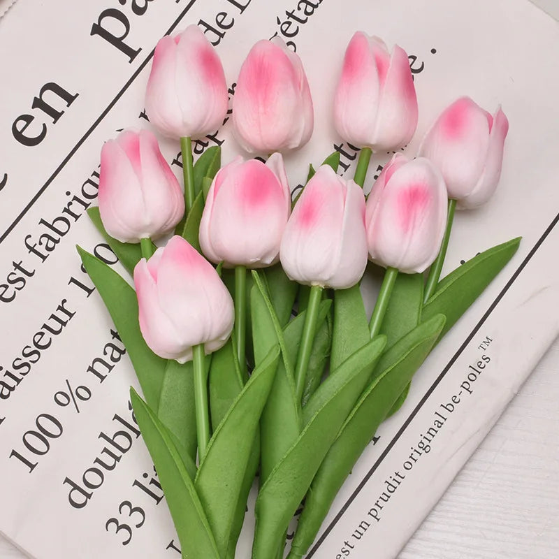 3/5/10/20pcs Tulips Artificial Flowers Real Touch Flower Bouquet Tulips Fake Flower for Wedding Home Decoration