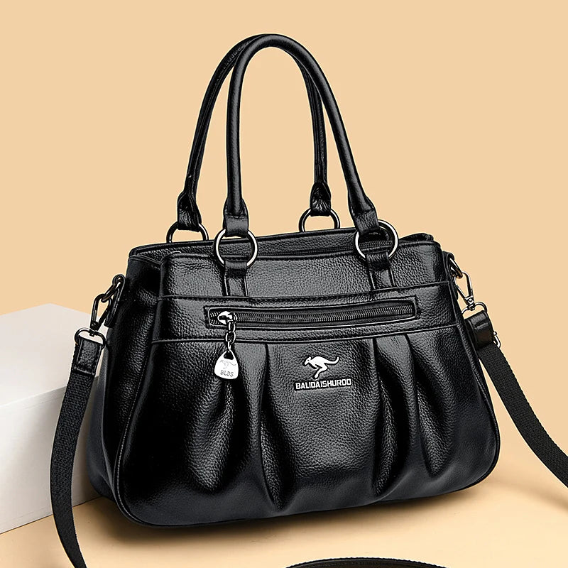 Luxury Women's Brand Designer Shoulder Bags Large Capacity Solid Color Handbags High Quality Leather Crossbody Bag Shopping Bags