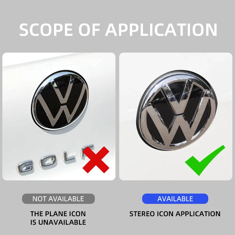 Volkswagen Car Logo Front Grille Rear Trunk Decoration Sticker For VW GTI Golf MK6 MK7 Polo Passat CC Tiguan T-ROC Jetta Arteon
