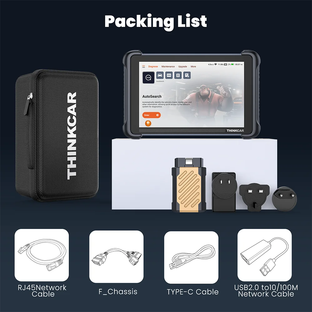 THINKCAR THINKSCAN 689BT All System Car Diagnostic Tool ActiveTest ECU Coding OBD2 Scanner 34 Services CAN FD DoIP Scan Tool