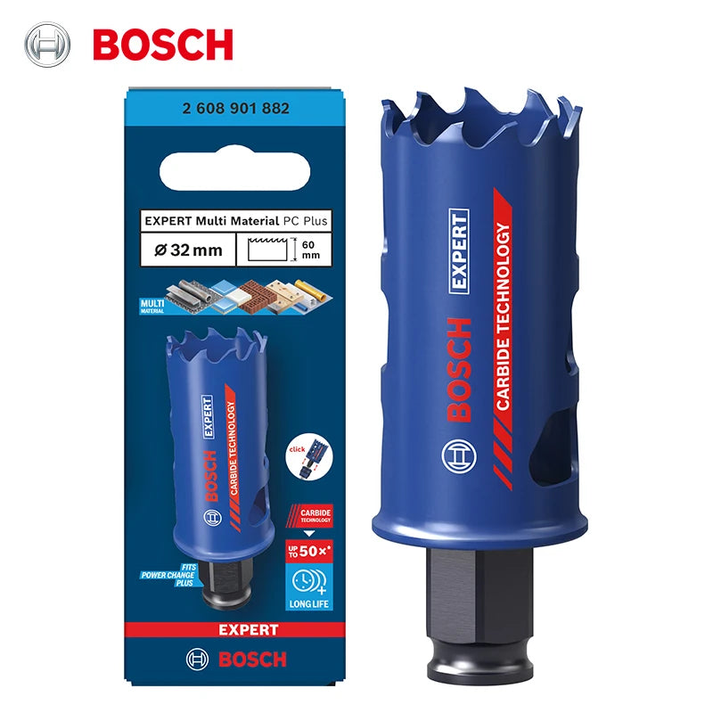 Bosch 1x Scie cloche Expert Professional pour matériaux durs, kit de démarrage pour bois et métal, diamètre 20mm-70mm
