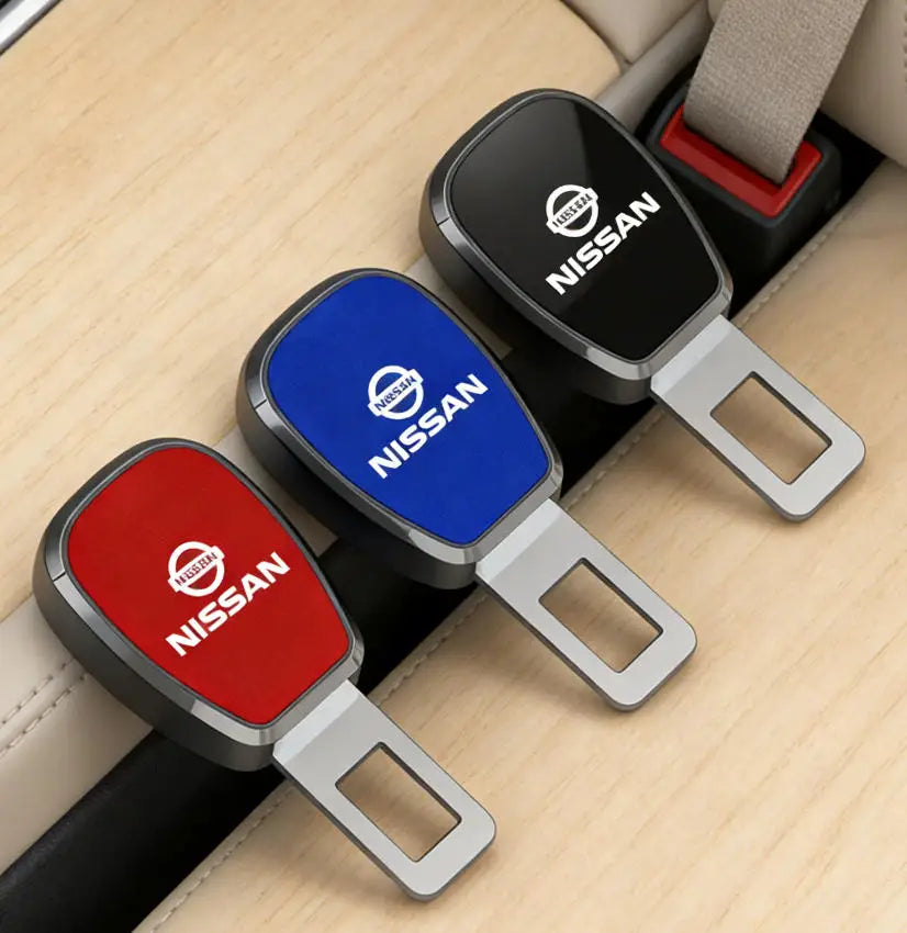 For Nissan Qashqai Versa Leaf Sentra Pulsar Xterra X-trail Nismo Car Seat Belt Clip Extender Metal Badge Lock Buckle