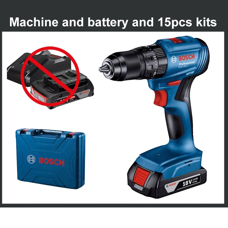 Perceuse à percussion sans balais BOSCH GSB185LI Professional Tournevis électrique 18V Li-ion sans fil à vitesse variable