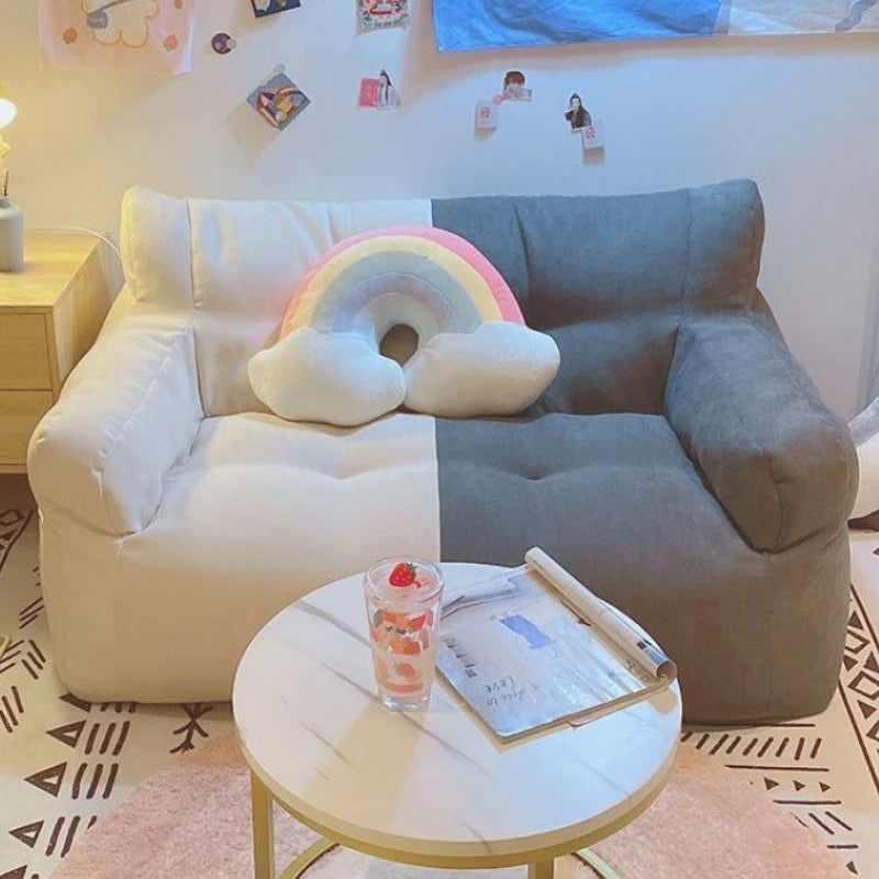 Double Lazy Person Sofa Small Comfortable Leisure Recliner Sponge Compression Sofa Living Room Couches Large Removable Washable
