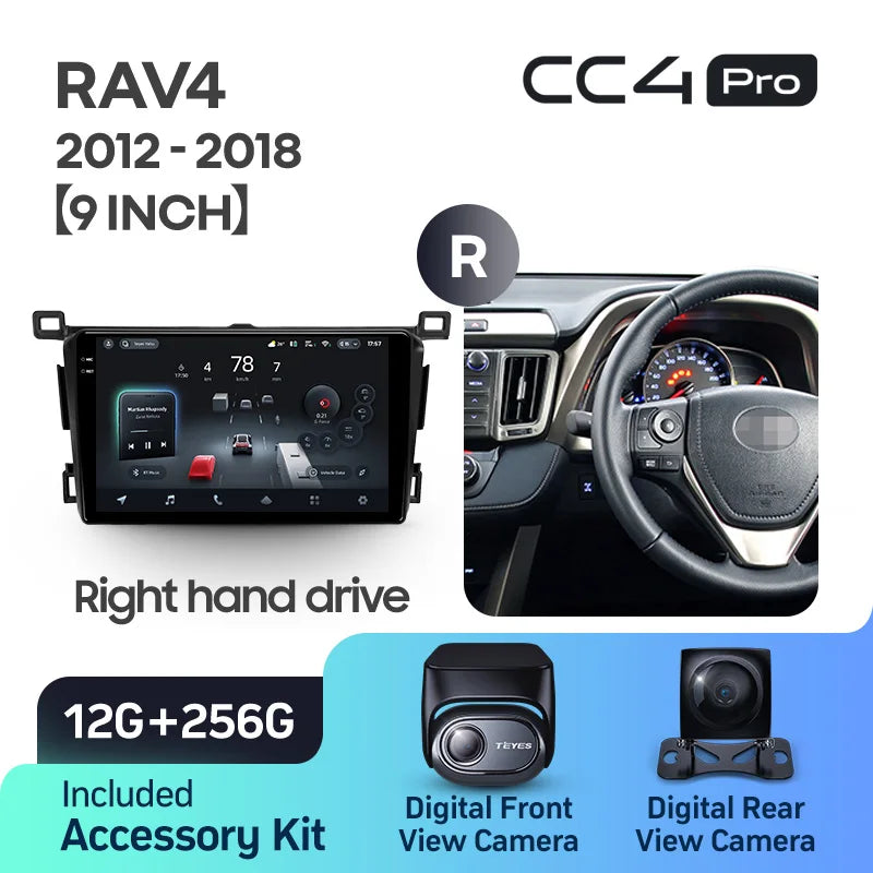 TEYES CC4 PRO For Toyota RAV4 4 XA40 5 XA50 2012 - 2018 CarPlay Android Auto 2DIN Autoradio Radio Multimedia Stereo