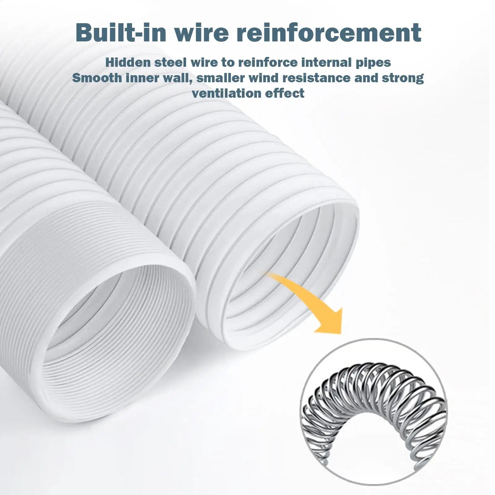 Portable Air Conditioner Exhaust Hose Flexible Conditioner Exhaust Hose Tube Portable Ac Vent Hose Replacement for Mobile AC