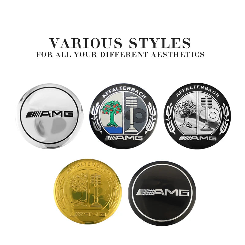 1Set Car Wheel Stickers 56mm Auto Center Hub Cap Decal For Mercedes Benz AMG Smart W205 C300 W203 W206 W108 W124 W126 W140 W168