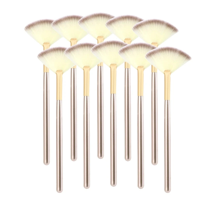 10/20/50PCS Multi-purpose Fan Shaped Brush Soft Highlighter Blusher Contour Loose Powder Brush Facial Mask Brush Beauty Tools