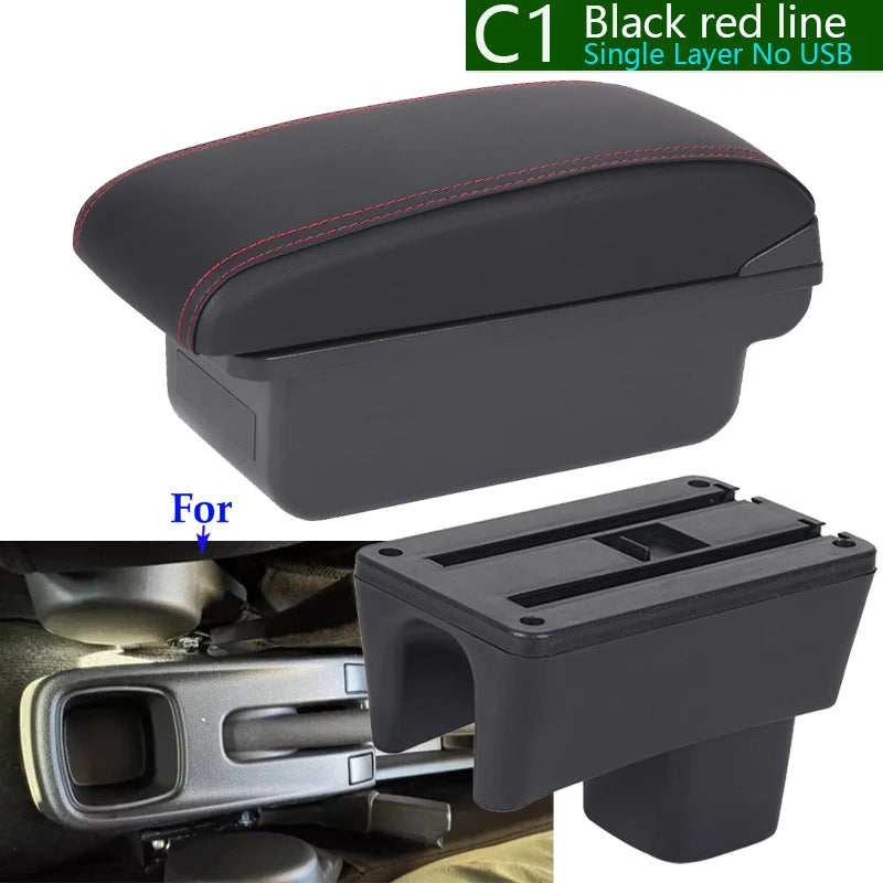 For SUZUKI Swift Armrest Box For Suzuki Swift Car Armrest Auto Storage Box Arm Bracing heighten Interior Details 2005-2025