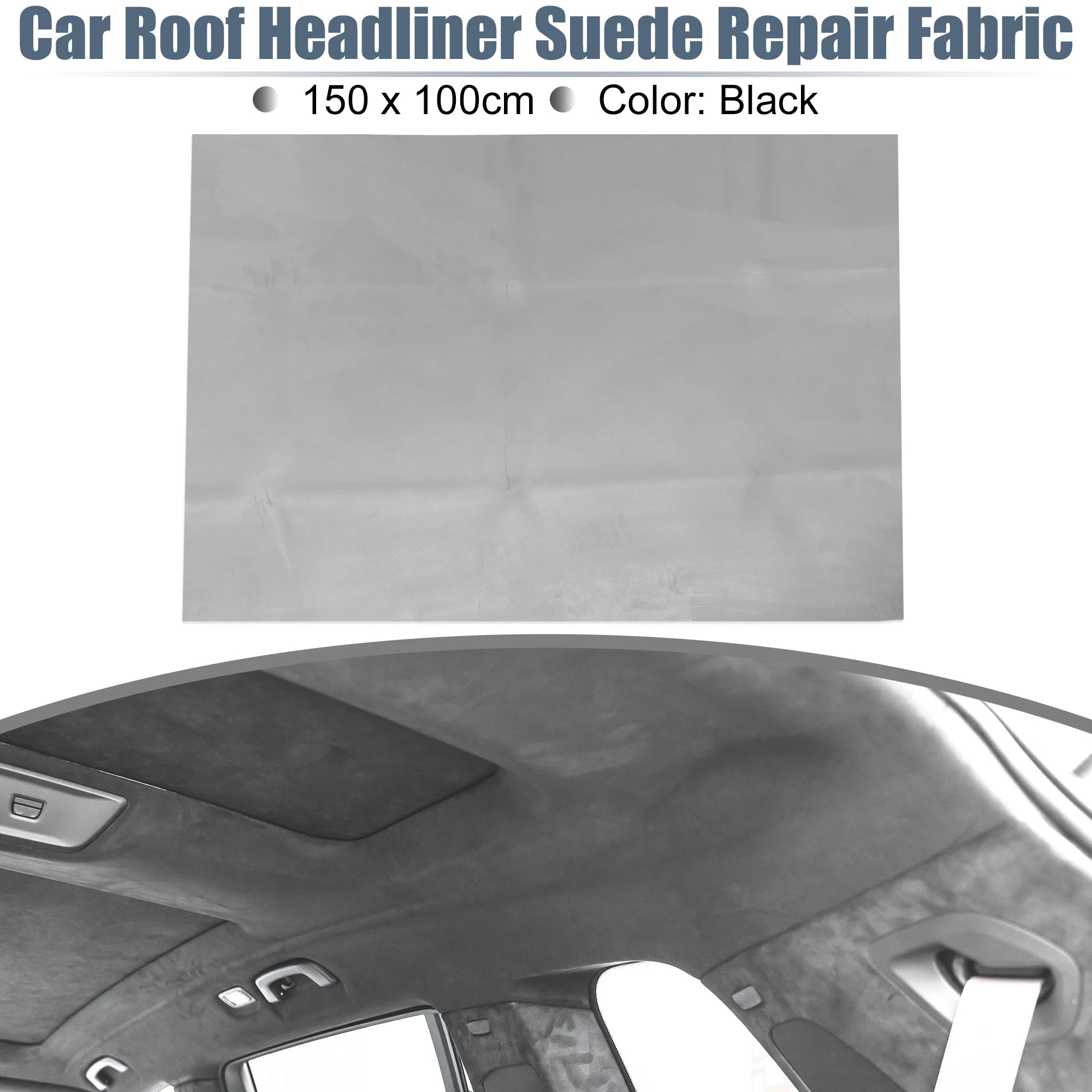 UXCELL Suede Headliner Fabric Foam Backed for Car Truck Interior Trim Protect Aging Broken Faded DIY Replacement 200x152cm