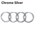 4Rings Logo ABS Chrome Black For Audi  A3 A4 A5 A6 A7 A8 C7 C6 C5 B5 B6 B7 TT Car Front Hood Emblem Bonnet Auto Badge Rear Trunk