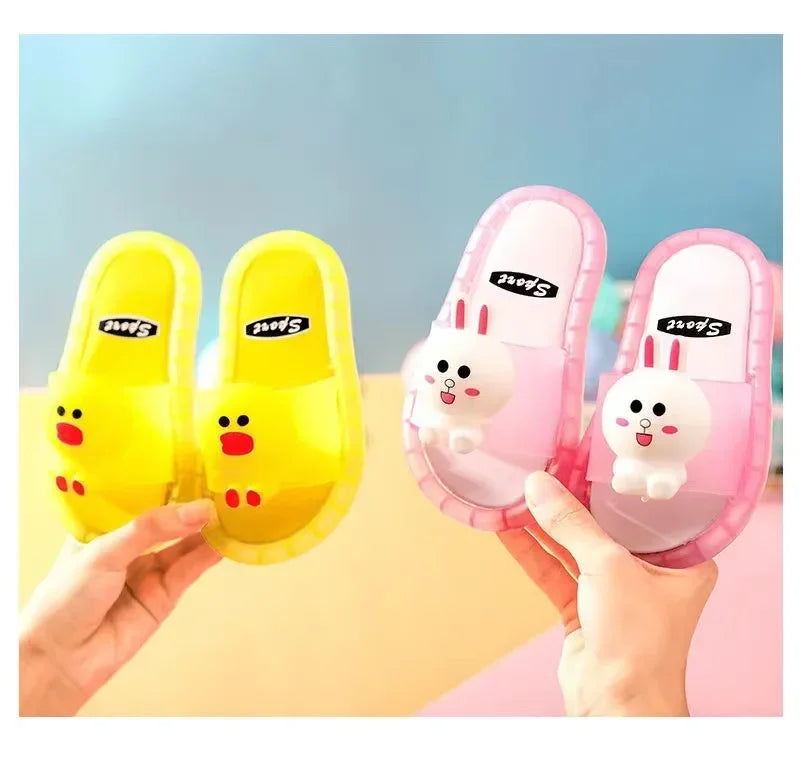 Luminous Children's Slippers Unicorn Crystal Shoes Sparkling Lights Boys and Girls Will Shine in The Cool Slippers