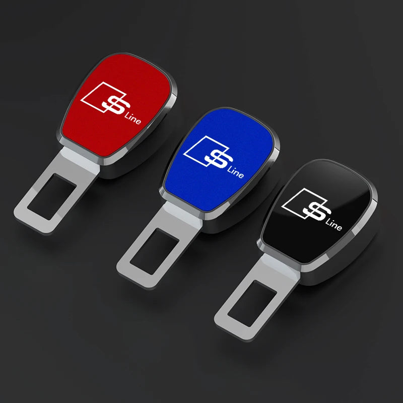 Car Seat Belt Clip Extender Metal Badge Lock Buckle For Audi Sline A3 A4 A5 A6 A7 A1 A2 A8 Q1 Q2 Q3 Q4 Q5 Q6 Q7 Q8 TT RS3 S5 B8