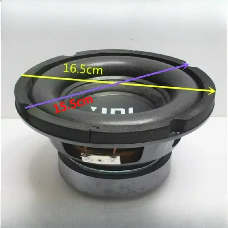 SOTAMIA 1PC Caisson de basse 6,5 pouces 4 Ohm 200W Haut-parleur en carton pour Home Cinéma Haut-parleur intelligent Modification de mise à niveau de caisson de basse de voiture