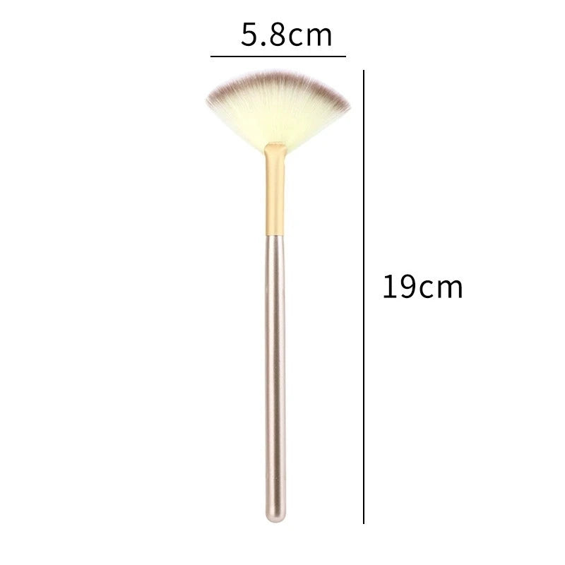 10/20/50PCS Multi-purpose Fan Shaped Brush Soft Highlighter Blusher Contour Loose Powder Brush Facial Mask Brush Beauty Tools