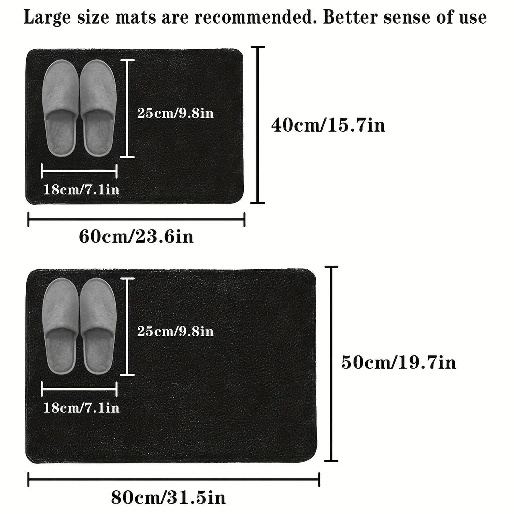 Simple flannel bathroom absorbent mat door dirt-resistant mat home kitchen mat bathroom quick-drying foot mat non-slip entry mat