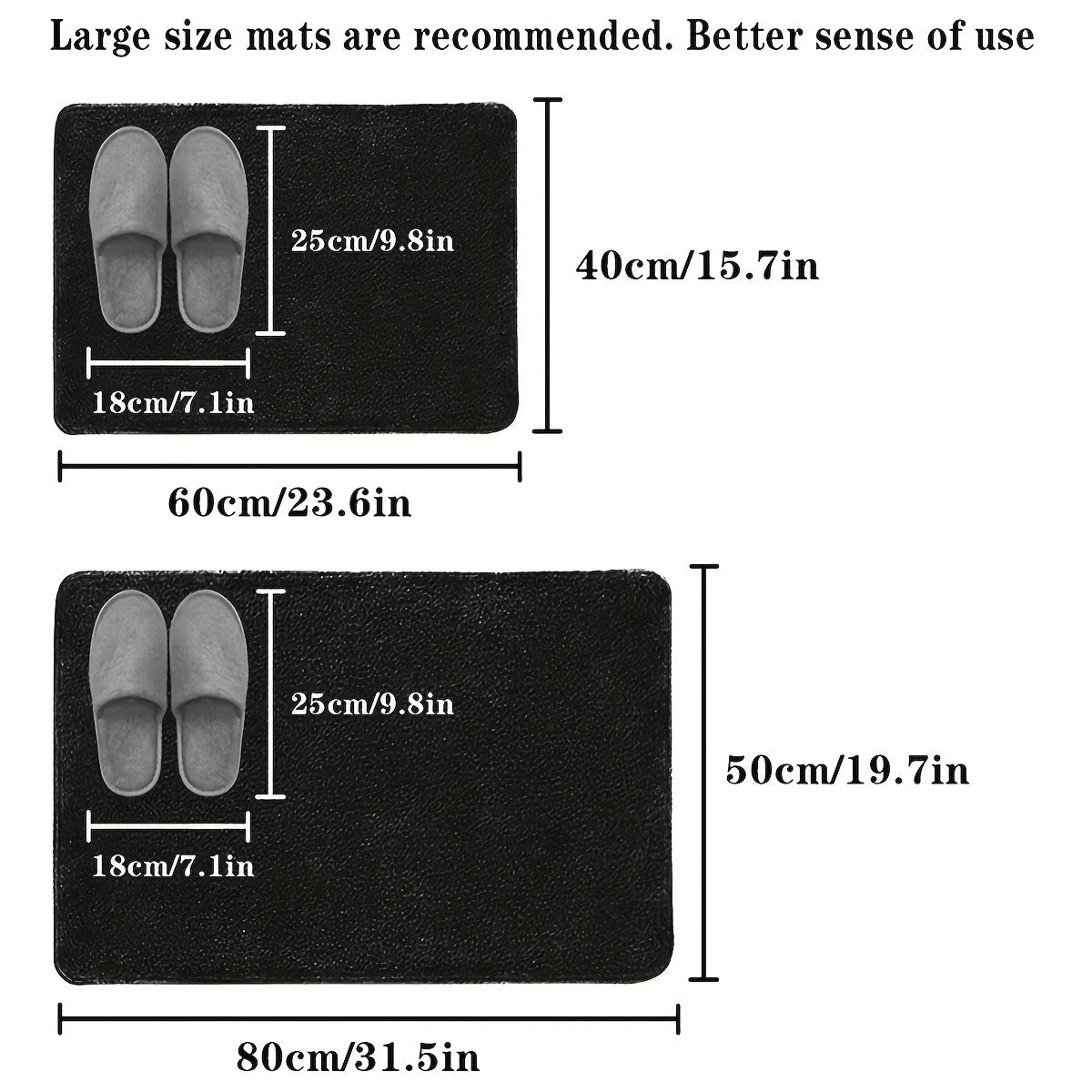 Simple flannel bathroom absorbent mat door dirt-resistant mat home kitchen mat bathroom quick-drying foot mat non-slip entry mat