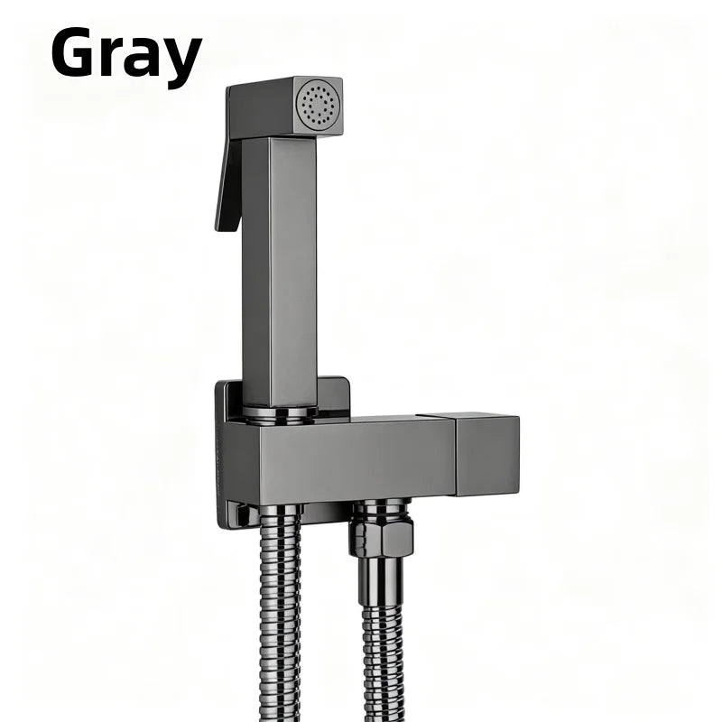 Brushed Rose Gold Brass Handheld Bidet High Voltage Spray Shower Set Toilet Special Faucet Bidet Faucet Bathroom Accessories
