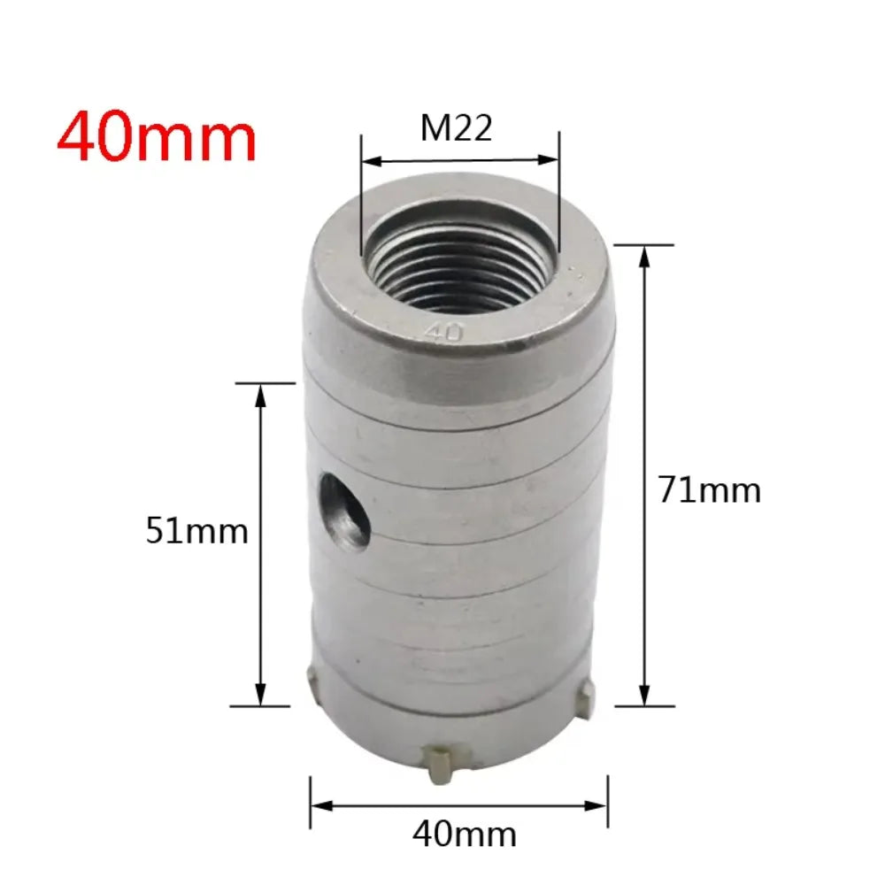 40mm-60mm Concrete Hole Saw Round Shaft Metal Cutting Masonry Construction Tool Heavy Duty High Strength