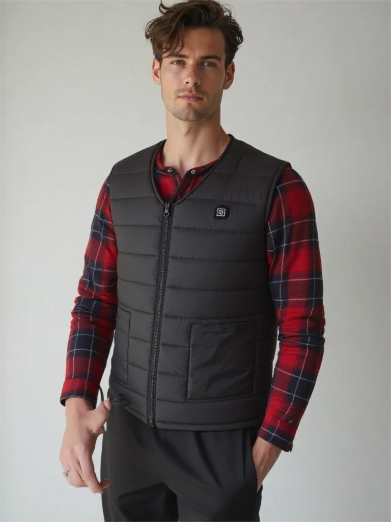 10 Area Electric Heated Vest Unisex V-neck USB Self Heating Jacket for Men Women Outdoor Heated Coat Winter Warm Clothes